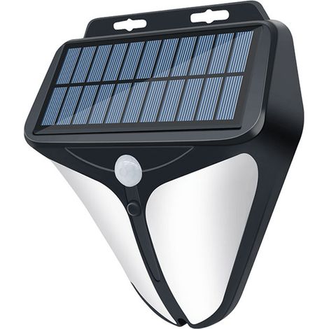 Feu clignotant d'avertissement à énergie solaire avec alarme de 129 décibels, unité murale à détection infrarouge, indice d'étanchéité IP65, adapté aux propriétés résidentielles, jardins et entrepôts. (1/5)