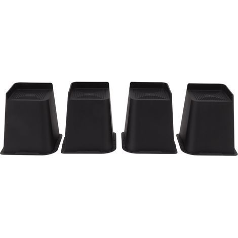 4 Pièces Contremarche de Meubles 6 Pouces Robuste Anti-dérapant Meubles Contremarches de Lit ABS Bloc de Levage Bloc de Levage Pratique Contremarches Carrées pour Chaise canapé. (1/5)