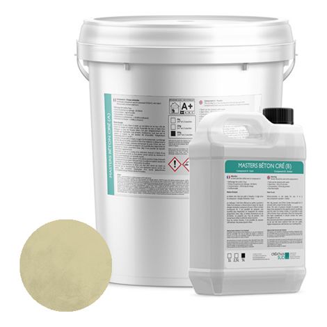 Masters Béton Ciré (sols et murs) - 10m² (20kg + 6L) - Teinte : Sable (1/5)