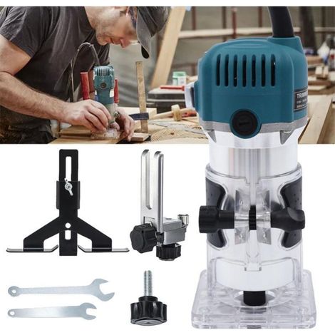 Tragbarer 800-W-Elektrorasenmäher, Holzlaminiergerät, Oberfräse, Schreinerwerkzeug, Schneidwerkzeug, Nutenziehmaschine, Graviermaschine, 30.000 U/min