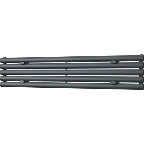 Omeara Axis - Anthracite Horizontal Radiator H290mm x W1400mm Single Panel (1/3)