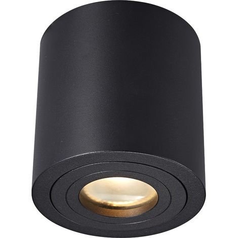 Runder Deckenspot, schwarz, IP44, 1xGU10, 50W, Rondip Zuma-Linie (1/4)