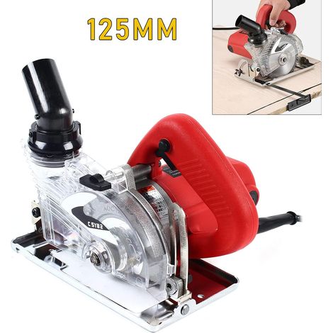 1800w Wall cutter 18000rpm avec lame de scie de 125 mm, coupe réglable des carreaux de céramique, brique, béton, coupe - marbre (max 41 mm) (1/5)