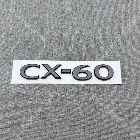 (CX-60 Noir) - Logo CX-60 3D ABS, emblème AWD, autocollant pour coffre arrière de voiture, compatible avec MAZDA CX60 Noir Argent SKYACTIVG Accessoires autocollants (1/5)