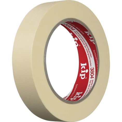 Ruban de masquage en crêpe fine 24 mm x 50 m Pour travaux de peinture et décoration Ruban de masquage pour peintures, peintures, vernis et film de masquage Naturel (1/5)
