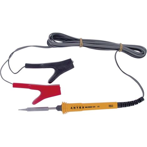 Fer à souder Antex MLXS 25 12 V / 25 W avec pinces crocodiles