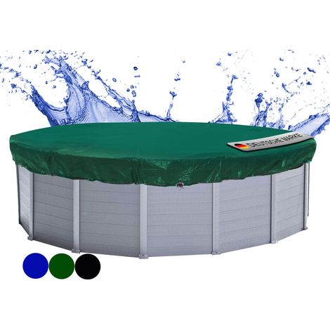Abdeckplane Pool Rund Planenmaß 380cm für Pools 280  bis 320 cm Durchmesser Winterabdeckplane Poolabdeckung 200g/m²