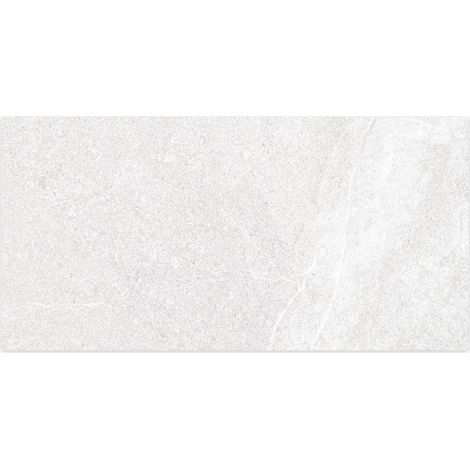 Carrelage effet Pierre Blanc Perle 120x60x0,9 cm In&Out Luzerio - Sol et mur intérieur et Sol extérieur (vendu par carton de 1,44 m²) - RO'MA CARRELAGE