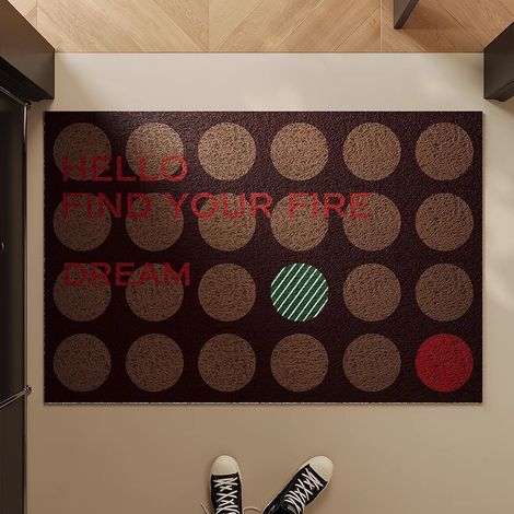 Tapis de sol bouclé, résistant aux taches et personnalisable, adapté aux portes d'entrée et aux entrées extérieures, 6090 cm. (1/5)
