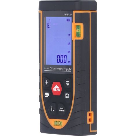 Télémètre laser infrarouge 120M, mesureur de distance portable haute précision, grand écran rétroéclairé, outil de mesure à main SW M120 (1/5)