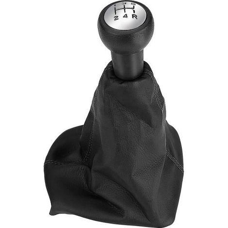 Pommeau de levier de vitesses à 5 vitesses avec cache anti-poussière pour botte en cuir pour Peugeot 207-307-406 HB015 (1/4)