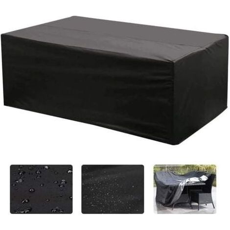 Housse de Salon, Table Rectangulaire Oxford pour Meubles de Jardin UV Protection (213 x 132 x 74 cm)