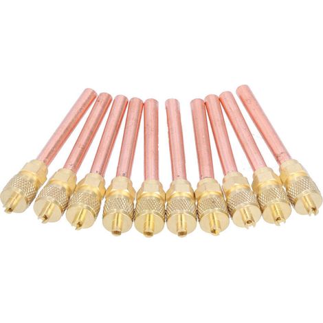 Vannes d'accès de remplissage de cvc 1/4SAE, 10 pièces, clapet anti-retour en laiton pour climatiseur R22 R12 R134. (1/3)