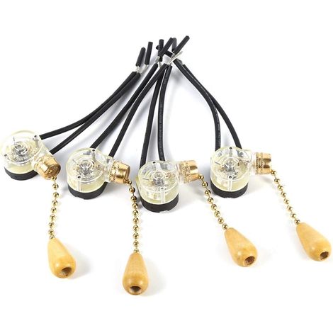 Interrupteur à Tirer Ventilateur de Plafond Lampe Ventilateur Mural Cordon Interrupteur connecteur de Remplacement 4 pièces 250 V, 150 V (1/5)