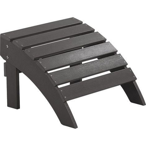 Reposapiés gris oscuro de madera plástica resistente a la intemperie estilo moderno jardín Adirondack