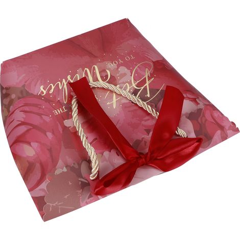 30 boîtes à bonbons portables de petite taille pour la décoration de cadeaux, les articles de fête et les cadeaux de mariage (rouge rétro (ruban rouge vin)) (1/5)