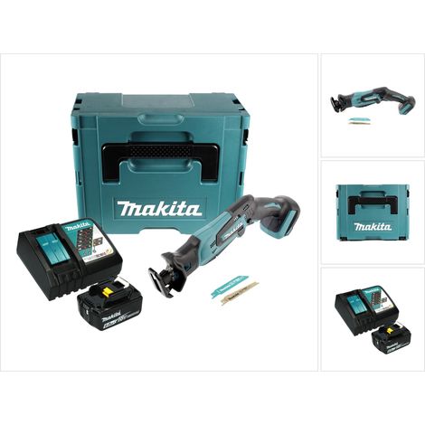 Sierra de sable sin cable Makita DJR 183 RG1J 18 V + 1x batería 6,0 Ah + cargador + Makpac