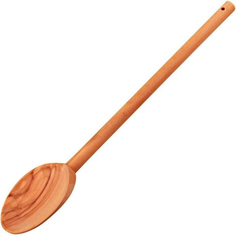 Fackelmann Kochlöffel rund 30 cm OLIVE, Löffel aus Holz, Design-Küchenhelfer aus Oliven-Holz, robust und mit unverkennbarer Maserung (Farbe: Braun), Menge: 1 Stück"-"30850