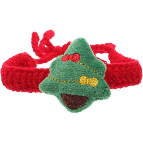 Collar de punto para mascotas, collar navideño ajustable para gatos, 4 piezas para perros y gatos (1/5)