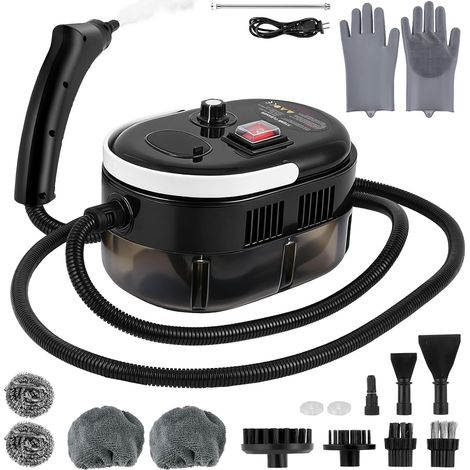 Nettoyeur Vapeur Portable 2500W, Nettoyeur Vaporisateur 4.5 Bar - 1200ml - 6 Vitesses - 15s Préchauffage - Idéal pour Voiture, Cuisine, Sols, Meubles (1/5)