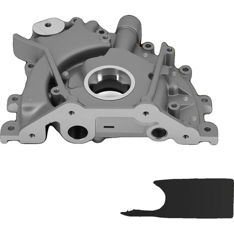 Pompe à huile moteur, métal, 10,5 x 5,2 x 4,1 cm, compatible avec Citroën C5 III 2.7 HDi, sortie haute pression, conformité aux normes industrielles (1/5)