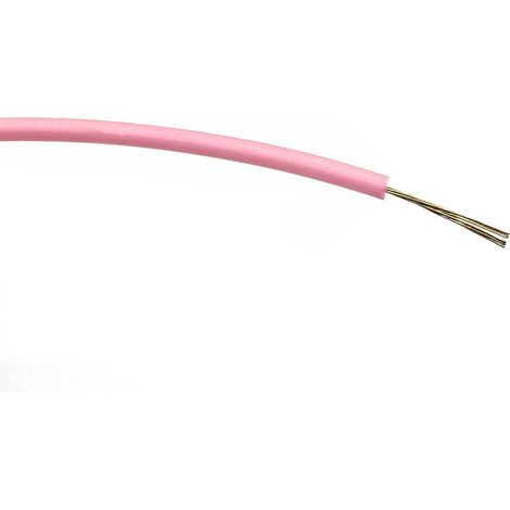 Fil électrique RS PRO BS4808 0,2 mm² 24 AWG, 1 kV c.a., PVC Rose, 100m ( Prix pour Bobine de 100 )