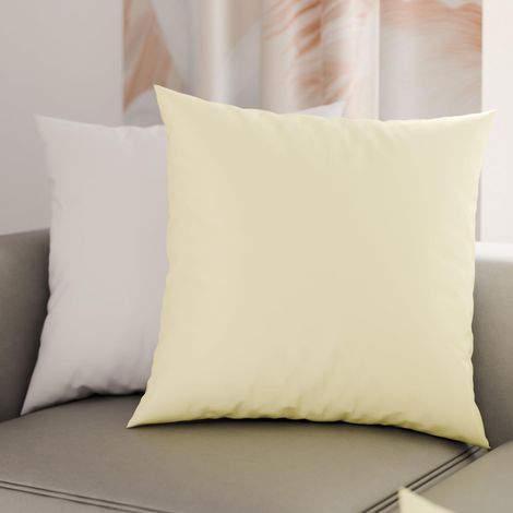 Lot de 2 Taies d'oreiller de Lit 50x30 cm, Housses de Coussin Unies Double Face Crème Blanc, Taie Oreiller 100% Microfibre Hypoallergénique (1/3)