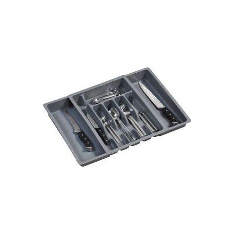 Bac range-couverts extensible - L 29 à 50 cm x P 38 cm - Gris - Livraison gratuite