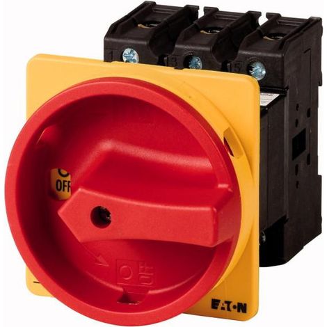 Inter. général 3p+N 100A poignée rouge-jaune verrouillable fixation arrière 000024636 EATON P3-100/V/SVB/N