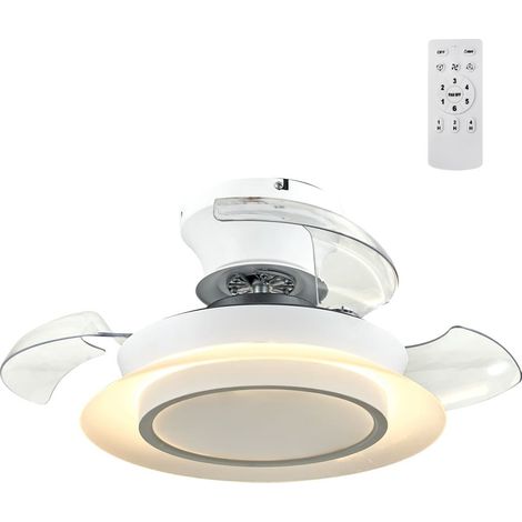 Ventilador de techo LED “Villa” regulable con control remoto (18W 3CCT 2400lm) IP20 Ø33cm color blanco (1/5)