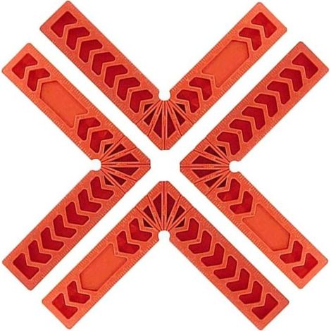 Équerres de positionnement à 90 degrés (lot de 4), équerres de positionnement en plastique (4 pièces), équerres de positionnement à angle droit, outils du menu (1/5)