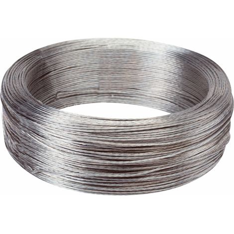 Beaumont – Câble acier zingué 500 m – Épaisseur 1.5 mm – Résistance 0.12 Ohm/m – Charge de rupture 200 kg pour applications industrielles