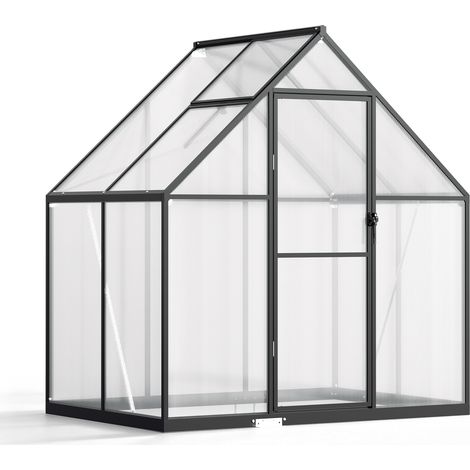 Randaco Gewächshaus, Wintergarten mit schwarzem Aluminiumrahmen, CE-zertifiziert, Material: Aluminiumlegierung + PC (1/5)