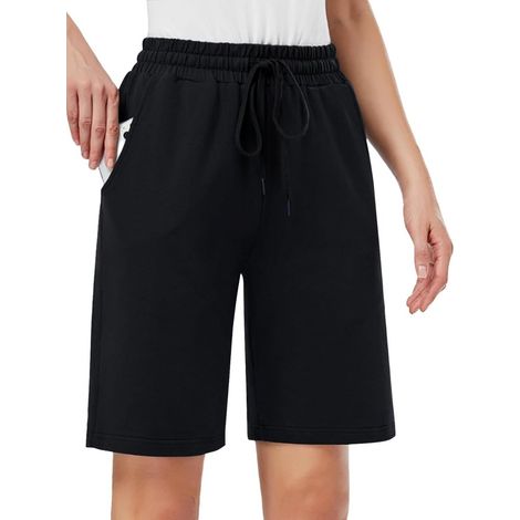Damen-Bermuda-Sportshorts mit Kordelzug und 3 Taschen (1/5)