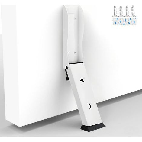 butées de porte, sans perçage, butée de poignée de porte pour le bas de la porte, support pour maintenir la porte ouverte (blanc) (1/5)