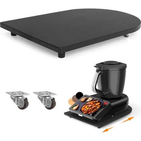 Planche coulissante pour TM7, Plateau roulant rapide pour robot de cuisine TM7 Accessoire Sous-plateforme en bambou (1/5)