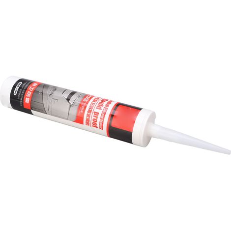 Mastic silicone neutre, résistant à l'eau et transparent, pour verre, idéal pour la cuisine et la salle de bain (270 ml). (1/5)