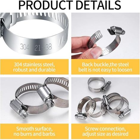 Collier Serrage 21-38mm Inox 304 (1/3)