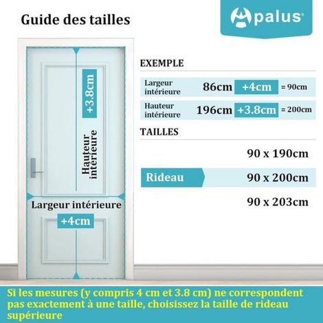 Moustiquaire Magnétique - 90x200 cm - Pour Porte Balcon Terrasse - Noir - Fermeture Magnétique Auto-Rétractable (1/5)