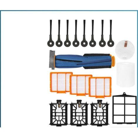 Kit d'accessoires pour robot aspirateur Shark AI AV2501AE AV2501S RV2502AE RV2520AOUS AV2510AOUS, 1 brosse principale, 4 filtres, 8 brosses latérales, 2 pré-filtres, 1 filtre et 1 filtre pré-moteur en (1/4)