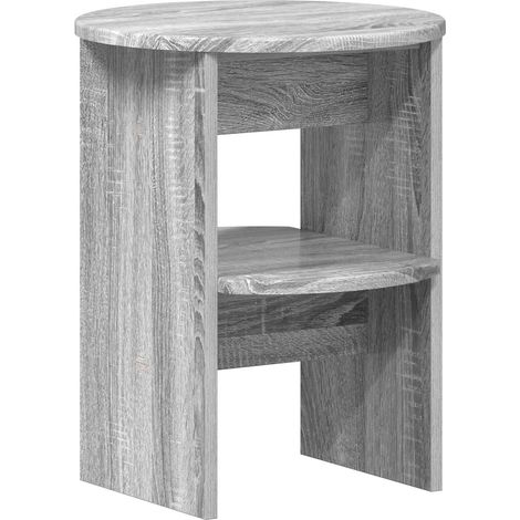 Mobile laterale Sonoma grigia Ø40 x 50 cm Legno ingegnerizzato vidaXL