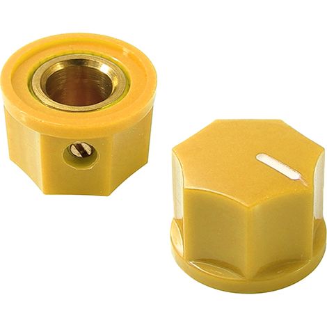 Pomo de baquelita amarillo de 15 mm