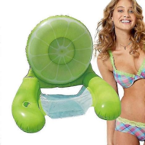 Aufblasbare Boje für Erwachsene mit Griffen und Getränkehaltern, ideal für Strand und Outdoor-Aktivitäten im Sommer. (1/5)