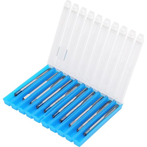 10 tarauds à goujures droites M5x0,8 H2 HSS pour machines, outils à main et quincaillerie (1/5)