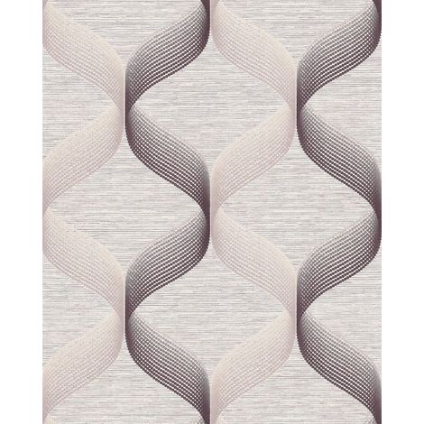 Retro wallpaper wall EDEM 1034-14 vinyl wallpaper textured with graphical pattern glittering cream beige brown 5.33 m2 (57 ft2)