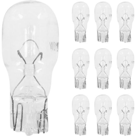 10x Ampoule 12V 10W T13 W2.1x9.5d clignotant latéral voiture moto scooter éclairage goutte d'eau lampe tableau bord indicateur, transparent (1/5)