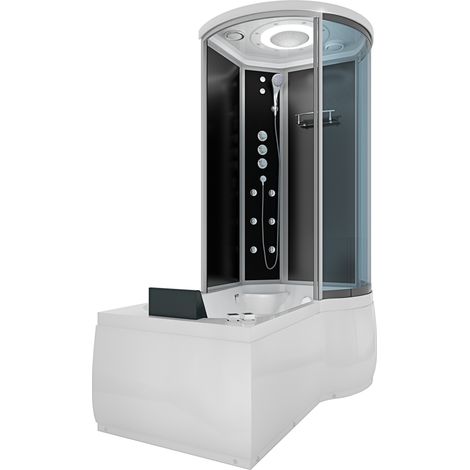 Whirlpool Wanne Duschtempel Dusche Duschkabine K55-L33-WP 170x100 cm ohne 2K Scheiben Versiegelung (1/5)