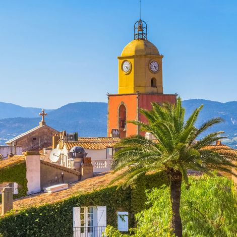 Tableau sur toile Notre-Dame-de-l'Assomption de Saint-Tropez 45x45 cm - Impression sur Toile Murale Décorative - Image imprimée en HD sur Toile - Toile sur Châssis en Bois FSC - Fabriqué en France (1/4)