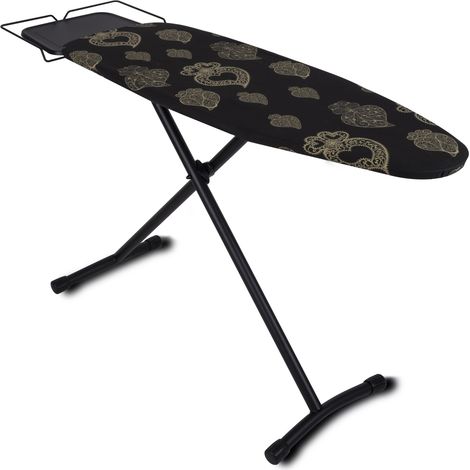 Kitchen Move – Table à repasser 125x41cm – Hauteur réglable jusqu'à 95cm – Verrou de sécurité – Housse 100% coton – BATFASTPRO