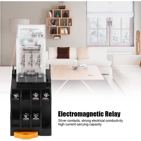 HH53P(MY3NJ) Mini Relais Électromagnétique Intermédiaire Avec Socle 24V DC 220V AC 11 Broches (1/5)